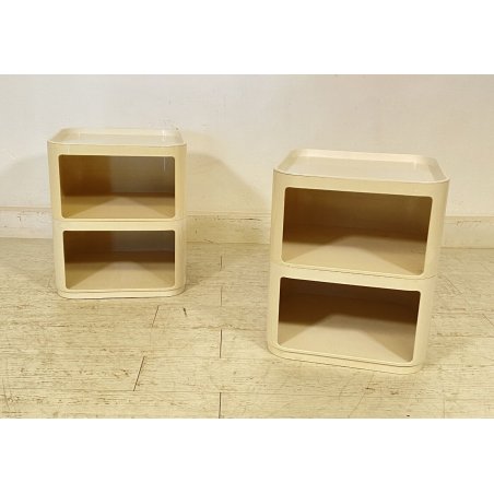 COPPIA COMODINI ETAGERE ANNA CASTELLI FERRIERI PER KARTELL COMPONIBILE PLASTICA 