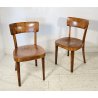 ANTICA COPPIA ROBUSTE SEDIE THONET LEGNO FAGGIO CURVATO ANNI 40 CHAIR EPOCA OLD