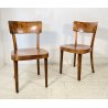 ANTICA COPPIA ROBUSTE SEDIE THONET LEGNO FAGGIO CURVATO ANNI 40 CHAIR EPOCA OLD