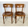 ANTICA COPPIA ROBUSTE SEDIE THONET LEGNO FAGGIO CURVATO ANNI 40 CHAIR EPOCA OLD