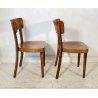 ANTICA COPPIA ROBUSTE SEDIE THONET LEGNO FAGGIO CURVATO ANNI 40 CHAIR EPOCA OLD