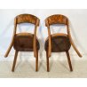 ANTICA COPPIA ROBUSTE SEDIE THONET LEGNO FAGGIO CURVATO ANNI 40 CHAIR EPOCA OLD