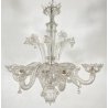 ANTICO LAMPADARIO MURANESE FOGLIE VETRO MURANO ANNI 70 LAMP CRISTALLO EPOCA