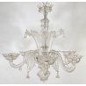ANTICO LAMPADARIO MURANESE FOGLIE VETRO MURANO ANNI 70 LAMP CRISTALLO EPOCA