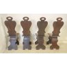 SET DI 4 SEDIE SGABELLI NEORINASCIMENTALI LEGNO FAGGIO 1800 BAROCCO CHAIR EPOCA