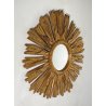 ANTICA SPECCHIERA SOLE SPECCHIO CORNICE LEGNO DORATO META 900 GLASS MIRROR SUN 