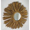 ANTICA SPECCHIERA SOLE SPECCHIO CORNICE LEGNO DORATO META 900 GLASS MIRROR SUN 