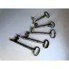 SET 5 CHIAVI ANTICHE ferro battuto 1800 MAPPA serratura FORZIERE Italy KEY PORTA