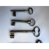 SET 5 CHIAVI ANTICHE ferro battuto 1800 MAPPA serratura FORZIERE Italy KEY PORTA