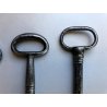 SET 5 CHIAVI ANTICHE ferro battuto 1800 MAPPA serratura FORZIERE Italy KEY PORTA