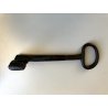 GRANDE CHIAVE ANTICA ferro battuto '800 MAPPA serratura FORZIERE Italy KEY PORTA
