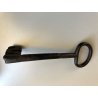 GRANDE CHIAVE ANTICA ferro battuto '800 MAPPA serratura FORZIERE Italy KEY PORTA