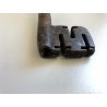 GRANDE CHIAVE ANTICA ferro battuto '800 MAPPA serratura FORZIERE Italy KEY PORTA