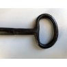 GRANDE CHIAVE ANTICA ferro battuto '800 MAPPA serratura FORZIERE Italy KEY PORTA