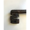 GRANDE CHIAVE ANTICA ferro battuto '800 MAPPA serratura FORZIERE Italy KEY PORTA