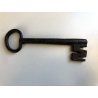 GRANDE CHIAVE ANTICA ferro battuto '800 MAPPA serratura FORZIERE Italy KEY PORTA