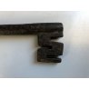 GRANDE CHIAVE ANTICA ferro battuto '800 MAPPA serratura FORZIERE Italy KEY PORTA