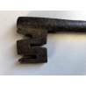 GRANDE CHIAVE ANTICA ferro battuto '800 MAPPA serratura FORZIERE Italy KEY PORTA