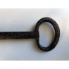 GRANDE CHIAVE ANTICA ferro battuto '800 MAPPA serratura FORZIERE Italy KEY PORTA