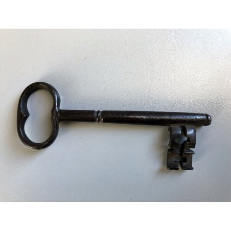 RARA CHIAVE ANTICA ferro battuto '800 MAPPA serratura FORZIERE Italy KEY PORTA