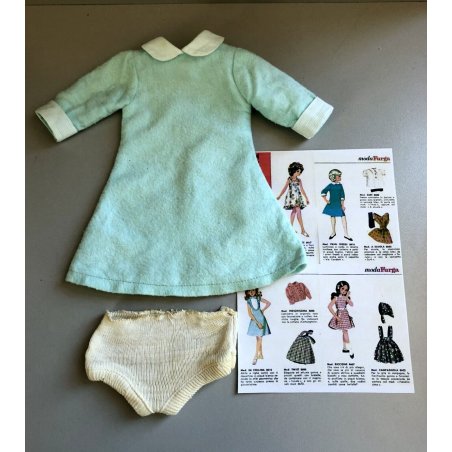 ORIGINALE ABITO Furga ALTA MODA 3 ESSE Mod. 8616 PRIMI FREDDI + MUTANDA SLIP '66