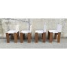RARISSIMO SET DI 4 SEDIE PRANZO DESIGN AFRA TOBIA SCARPA MOLTENI MOD. MONK 1973 