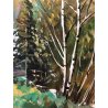 QUADRO DIPINTO OLIO D. Marianelli  Primavera Dolomiti BAITE PAESAGGIO MONTANO 