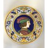 PIATTO PARATA CERAMICA MAIOLICA DERUTA DIPINTO DECORO RAFFAELLESCO MASCHIO 