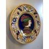 PIATTO PARATA CERAMICA MAIOLICA DERUTA DIPINTO DECORO RAFFAELLESCO MASCHIO 