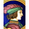 PIATTO PARATA CERAMICA MAIOLICA DERUTA DIPINTO DECORO RAFFAELLESCO MASCHIO 