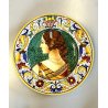 PIATTO PARATA S. Volpi CERAMICA MAIOLICA DERUTA DIPINTO RITRATTO GIOVANE DONNA