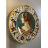 PIATTO PARATA S. Volpi CERAMICA MAIOLICA DERUTA DIPINTO RITRATTO GIOVANE DONNA