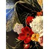 ANTICO DIPINTO OLIO NATURA MORTA BOUQUET FIORI VASO PEONIE IRIS PAPAVERI  '900