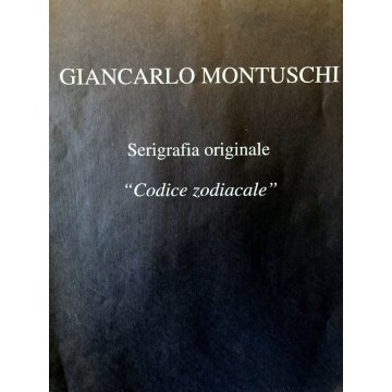 QUADRO STAMPA D'ARTE SERIGRAFIA Giancarlo Montuschi MULTIPLO 399/600 -35x50 cm