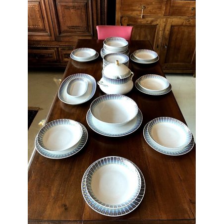 SERVIZIO PIATTI VINTAGE 12 Pers CERAMICA BIANCA Schumann Arzberg BAVARIA ANNI 50