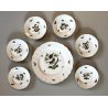 SERVIZIO 1 PIATTO ROTONDO PORCELLANA 6 PIATTINI Herend decoro Rothschild 1527/RO