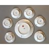 SERVIZIO 1 PIATTO ROTONDO PORCELLANA 6 PIATTINI Herend decoro Rothschild 1527/RO