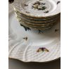 SERVIZIO 1 PIATTO ROTONDO PORCELLANA 6 PIATTINI Herend decoro Rothschild 1527/RO
