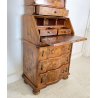 ANTICO TRUMEAU SECRETAIRE CREDENZA DOPPIO CORPO RIBALTA VETRINA 1900 LEGNO NOCE 