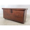 ANTICA PICCOLA CASSAPANCA LEGNO ABETE PANCA BAULE EPOCA 1800 OLD RUSTICA BAITA 
