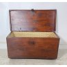 ANTICA PICCOLA CASSAPANCA LEGNO ABETE PANCA BAULE EPOCA 1800 OLD RUSTICA BAITA 