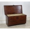 ANTICA PICCOLA CASSAPANCA LEGNO ABETE PANCA BAULE EPOCA 1800 OLD RUSTICA BAITA 