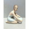 GRANDE SCULTURA CERAMICA Ronzan FIGURA DONNA CON VASO EPOCA '40 FIRMATA VINTAGE