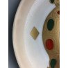 PIATTO OREFICERIA  PORCELLANA Morbelli ACQUAFORTE DECORO Del Fondatore ORO 24Kt 