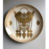 PIATTO OREFICERIA PORCELLANA Morbelli ACQUAFORTE DECORO Magna Grecia ORO 24Kt 