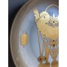 PIATTO OREFICERIA PORCELLANA Morbelli ACQUAFORTE DECORO Magna Grecia ORO 24Kt 