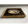 COPPIA ANTICA MINIATURA OLIO RITRATTO NOBILDONNA CORNICE VITTORIANA INTARSIATA 