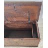 ANTICA PICCOLA CASSAPANCA LEGNO NOCE INTARSIO PREGIATO PANCA BAULE EPOCA 1800 