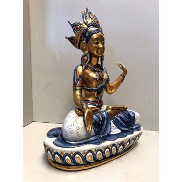 RARA SCULTURA VIVA CERAMICA Edoardo Tasca PRICIPESSA INDIANA N° 891/1000 VINTAGE