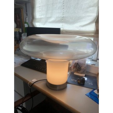 LAMPADA DA TAVOLO Lesbo DESIGN A. Mangiarotti PER ARTEMIDE VETRO MURANO ANNI '70